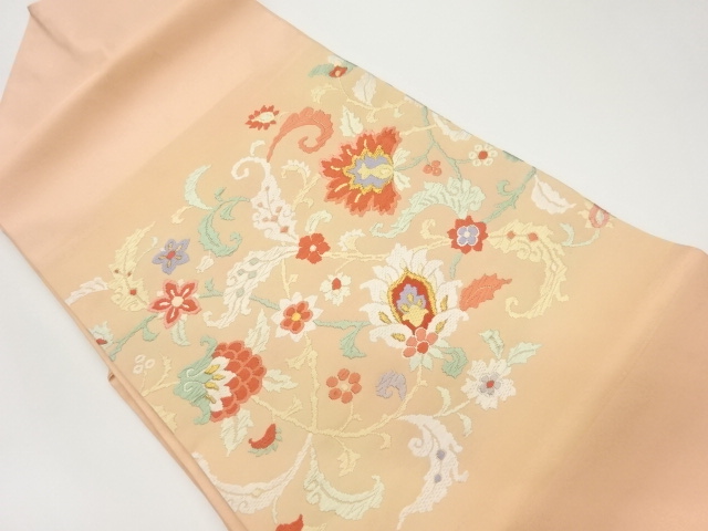 花唐草模様織出し名古屋帯